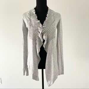 Line  Ruched Front Ruffles Cash Cardigan
